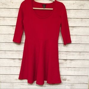 Final price Quilt textured red dress